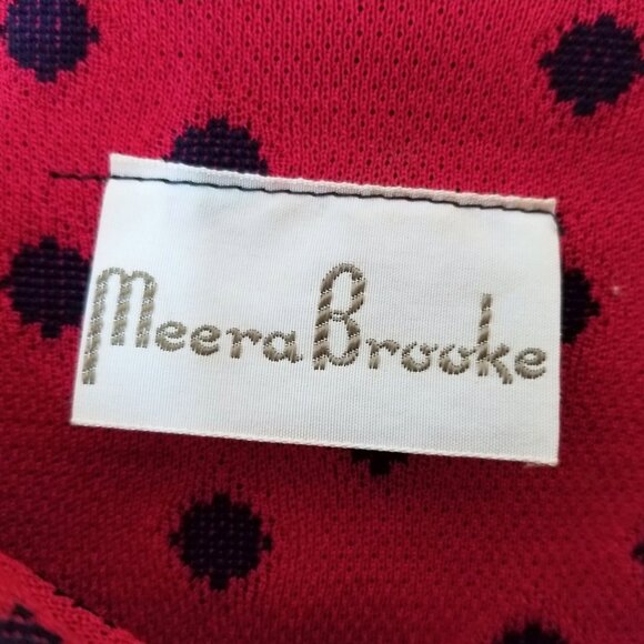 Vintage 60s-70s Polka Dot Meera Brooke Dress, 3X - Picture 3 of 7